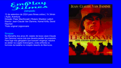 O Legionário (1998) # Jean-Claude Van Damme # Ação, Aventura