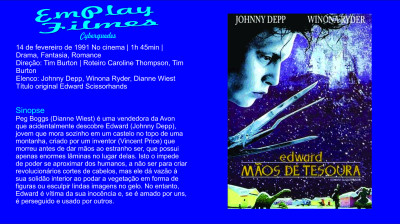 Edward Mãos de Tesoura (1990) Johnny Depp