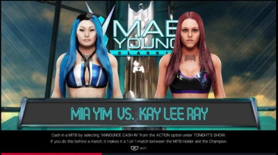 Mia Yim vs Kay Lee Ray (WWE 2K19)